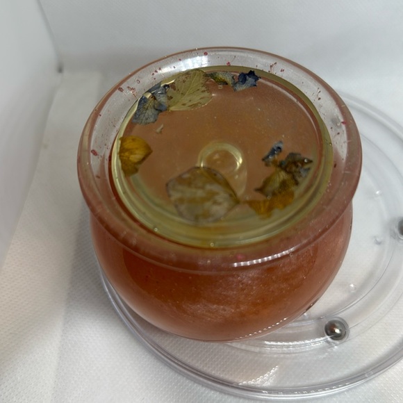 Resin Jar with Lid in Orange - Picture 5 of 7